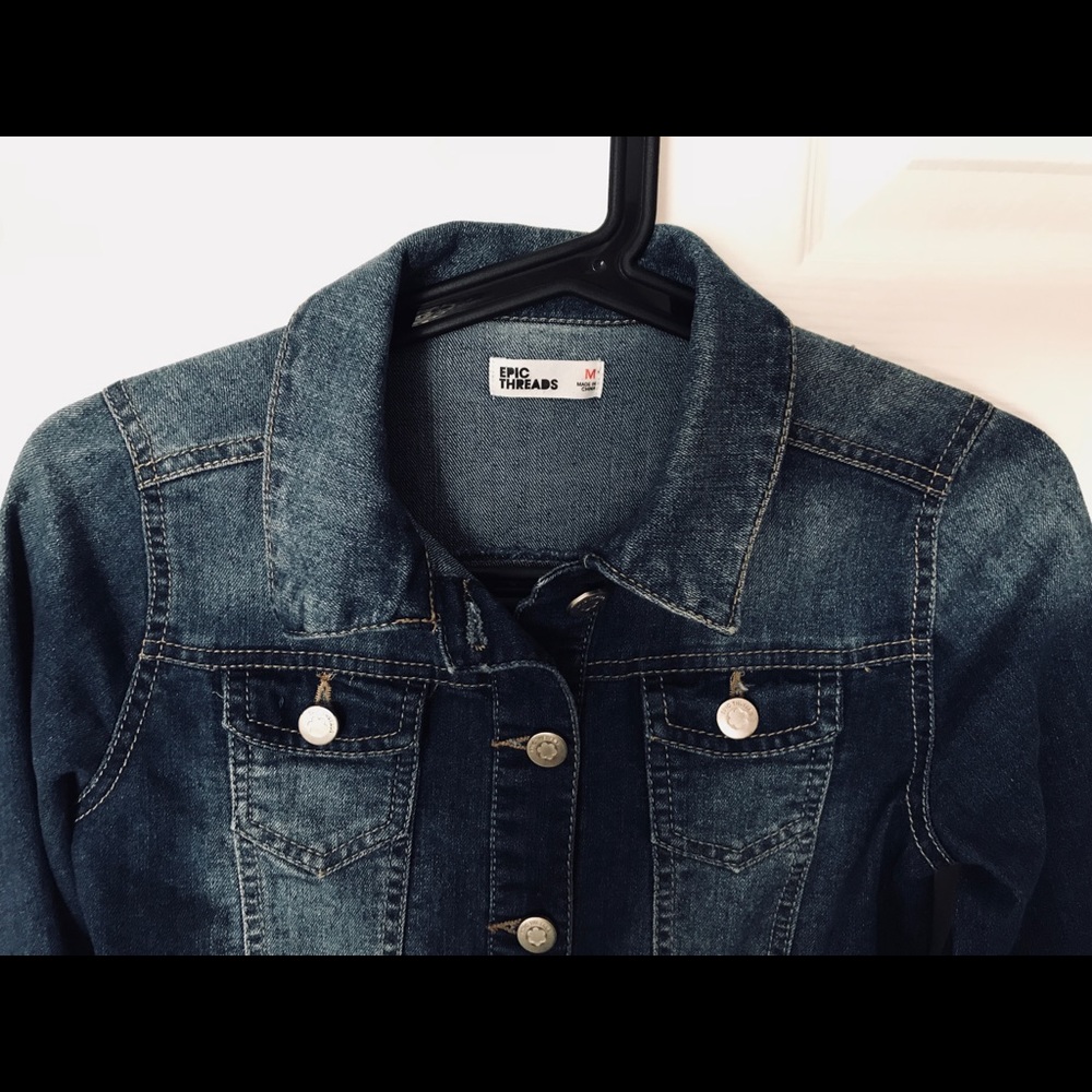 Epic Threads Jean Jacket Girls medium denim - Picture 3 of 3